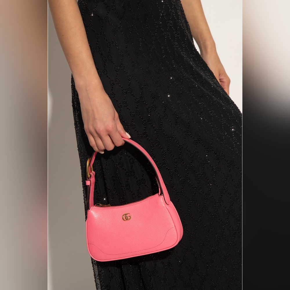 Gucci Aphrodite Mini Leather Shoulder Bag Pink